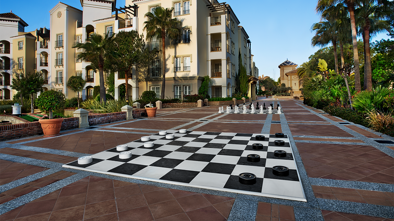 Giant Chess and Checker Boards